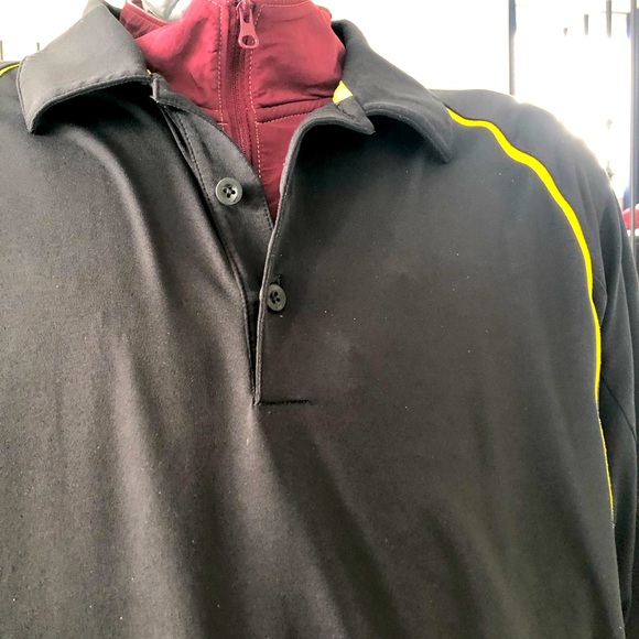 Nike Dry Fit Livestrong Golf shirt Size XXL Color Black yellow trim short sleeve - Picture 2 of 7